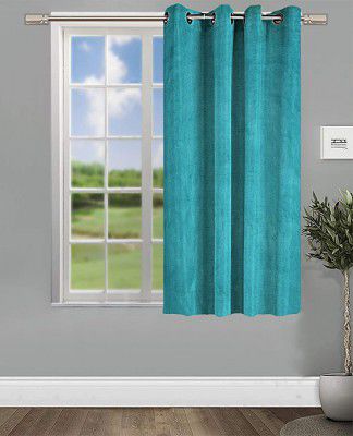 Home Candy Viva Elegant Solid Eyelet Polyester Window Curtain - 5ft 