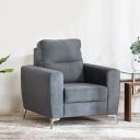 Home Centre 1 Seater Helios Vive Fabric Sofa| Fabric Sofa| (Grey) |1 Year Warranty...