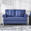 Home Centre 2 Seater Helios California Fabric Sofa| Fabric Sofa| (Blue) |1 Year Warranty...