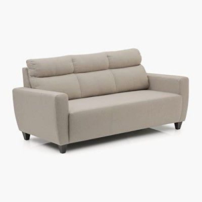 Home Centre 3 Seater Helios Emily Fabric Sofa| Fabric Sofa| (Beige) |1 Year Warranty