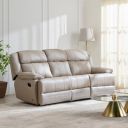 Home Centre 3 Seater Torino Half Leather Recliner| Half Leather Recliner| (Grey)...