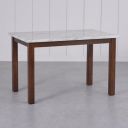 Home Centre 4 Seater Harmony Faux Marble Top Dining Table |Faux Marble Dining Tables for Dining Room|(Beige) 1 Year Warranty...