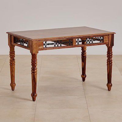 Home Centre 4 Seater Kian Sheesham Wood Dining Table | Sheesham Wood Dining Tables for Dining Room|(Brown) 1 Year Warranty