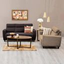 Home Centre 5 Seater Helios Emily Fabric Sofa Set| Fabric Sofa Set| (Beige) |1 Year Warranty...