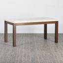 Home Centre 6 Seater Harmony Faux Marble Top Dining Table |Faux Marble Dining Tables for Dining Room|(Beige) 1 Year Warranty...