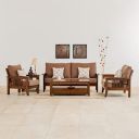 Home Centre Abby Fabric 3+2+1 Seater Sofa - Brown...