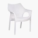 Home Centre Abigail White Polypropylene Outdoor Chair...
