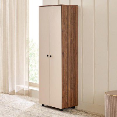 Home Centre | Addison 20 Pairs Shoe Cabinet | Engineered Wood | Walnut | 1 Year Warranty