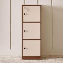 Home Centre Addison 3-Tier Book Cabinet with Shutters - Brown...