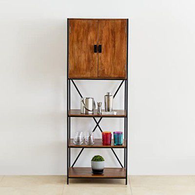 Home Centre Ajax Mango Wood Bar Cabinet - Brown