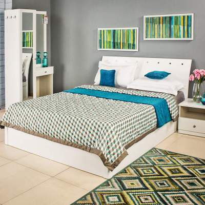Home Centre Alaska King Bed with Hydraulic Storage