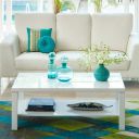 Home Centre Alaska Compressed Wood Solid Coffee Table - White...