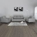 Home Centre Allen Grey Quilted Fabric Upholstered 3+2+1 Seater Sofa Set...