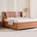 Home Centre | Amanda Amber Acacia Wood Queen Size Bed with Hydraulic Storage | Brown | 1 Year Warranty...