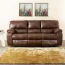 Home Centre Apollo Faux Leather 3-Seater Recliner - Brown...