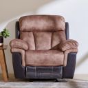 Home Centre Aries Faux Leather 1-Seater Rocking Recliner - Brown...