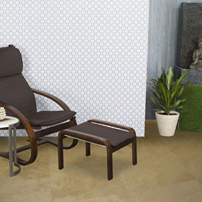 Home Centre Aylen Fabric Footrest Stool - Brown