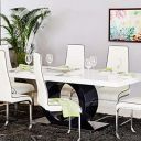 Home Centre Bentley Set of 2 Faux Leather Dining Chairs - White...