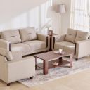 Home Centre Berry 1+2+3 STR Fabric Sofa Beige...