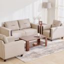 Home Centre Berry 1+3+1 STR Fabric Sofa Beige...