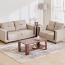 Home Centre Berry 3+2 STR Fabric Sofa Beige...