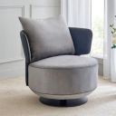 Home Centre Bianca Fabric Swivel Accent Chair - Grey...