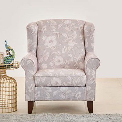 Home Centre Botanical Fabric 1-Seater Sofa - Beige