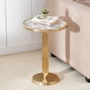 Home Centre Chester Marble Top Accent Table - Gold...