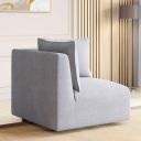 Home Centre Chrono Solid Wood Fabric 1-Seater Wedge Sofa – Grey...