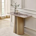 Home Centre Clair DE Lune Console Table - Taupe | Engineered Wood | Brown...
