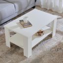 Home Centre | Clary | Engineered Wood | Center Table | Coffee Table | White | 1 Year Warranty...