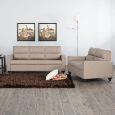 Home Centre Clary Nxt Beige Fabric 3+2 Sofa Set