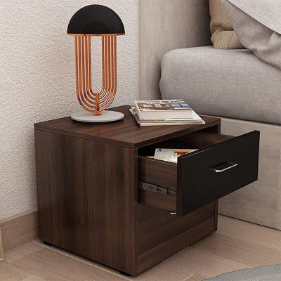 Home Centre Clover Compressed Wood Night Stand, Walnut