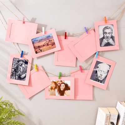 Home Centre Corsica Snapshot Set of 10 Paper Hanging Photo Frames - 15.5x11.5cm