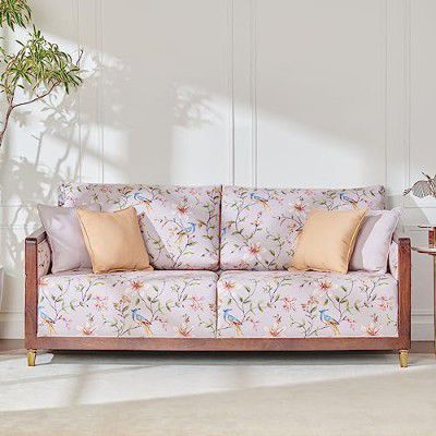 Home Centre Dastkari Fabric 3-Seater Sofa - Beige