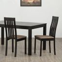 Home Centre Diana Set of 2 Rubber Wood Dining Chairs - Brown...