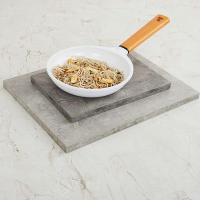 Home Centre Elite White Light Weight Aluminium Pan - 21 cm