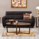 Home Centre Emily Fabric 3 Seater Sofa - Beige, 3-Person Sofa...