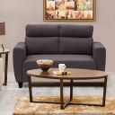 Home Centre Emily Polyester Fabric Sectional Sofa (2 Seater, Brown)...