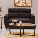 Home Centre Emily Polyester Fabric Sectional Sofa (2-Person Sofa, Brown)...