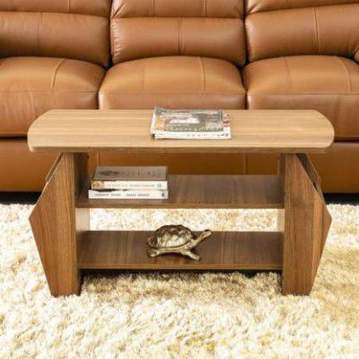 home centre Engineered Wood Coffee Table  (Finish Color - White, Pre-assembled)