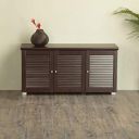 Home Centre Engineered Wood Lewis 18 Pairs Shoe Cabinet - Brown...