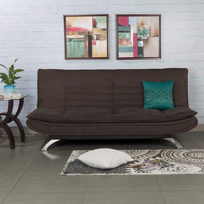 Home Centre Faith Fabric Three Seater Sofabed Mocha (Brown)