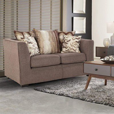 Home Centre Fenland Fabric Two-Seater Sofa - 158 cm, Brown