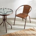Home Centre Fullerton Polyrattan Chair - Brown...