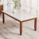 Home Centre | Giza 8-Seater Dining Table | Faux Marble Top | Composite Marble Top | Grey | 1 Year Warranty...
