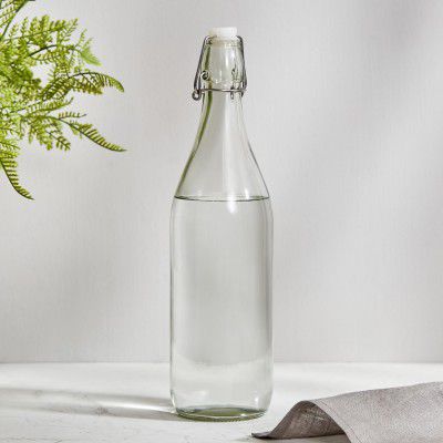 Home Centre - Glass Water Bottle with Stopper - 1L 