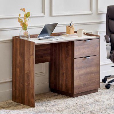 Home Centre | Hadley | Study and Office Tables | Engineered Wood | Brown | 1 Year Warranty