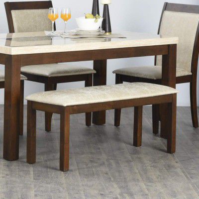 Home Centre Harmony Sia Fabric Dining Bench - Grey
