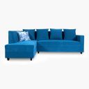 Home Centre Helios Ciro Blue Fabric 6-Seater Left Corner Sofa ...